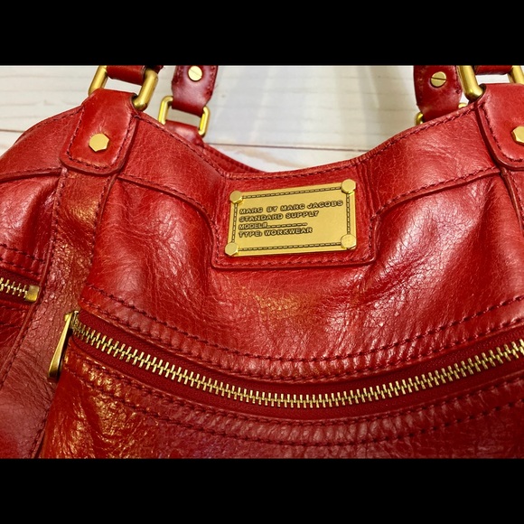 Marc By Marc Jacob Large Red Satchel - Picture 4 of 10